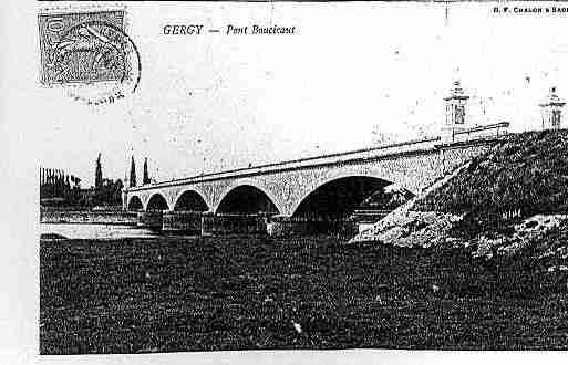 Ville de GERGY Carte postale ancienne