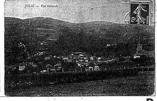 Ville de JULLIE Carte postale ancienne