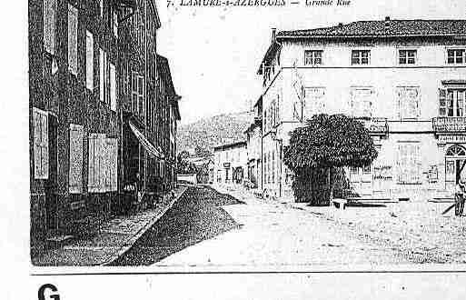 Ville de LAMURESSURAZERGUES Carte postale ancienne