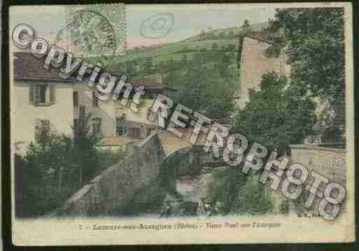 Ville de LAMURESSURAZERGUES Carte postale ancienne