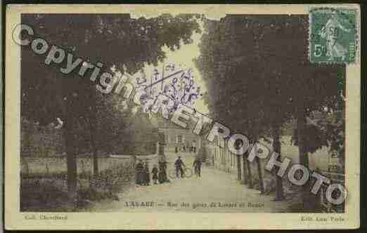 Ville de LAVARE Carte postale ancienne