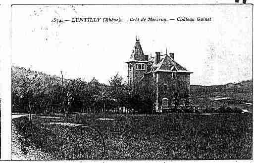 Ville de LENTILLY Carte postale ancienne