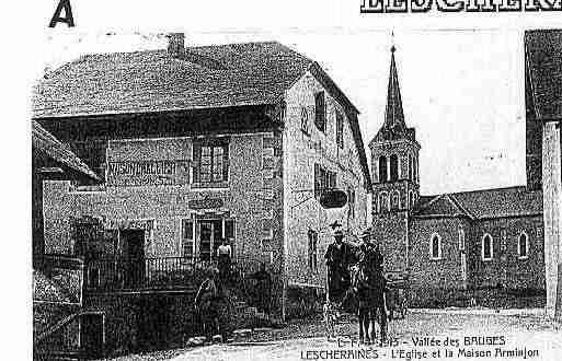 Ville de LESCHERAINES Carte postale ancienne