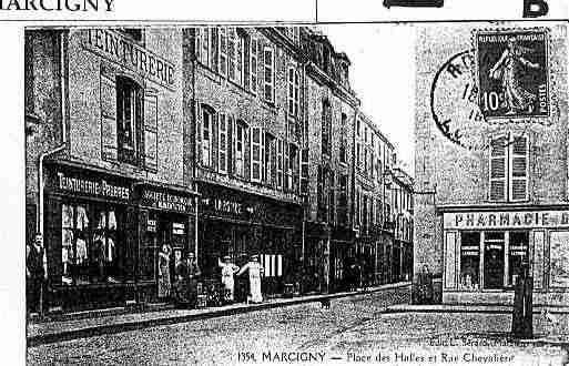 Ville de MARCIGNY Carte postale ancienne