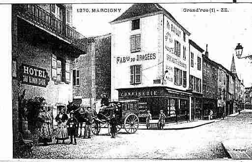 Ville de MARCIGNY Carte postale ancienne