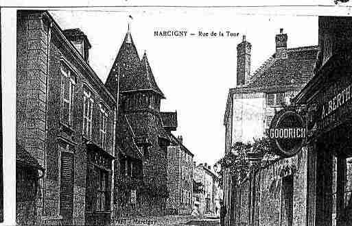 Ville de MARCIGNY Carte postale ancienne