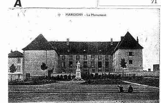 Ville de MARCIGNY Carte postale ancienne