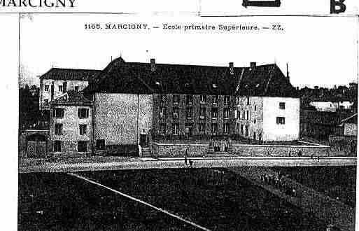 Ville de MARCIGNY Carte postale ancienne