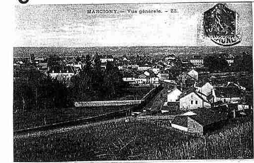 Ville de MARCIGNY Carte postale ancienne