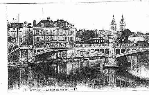 Ville de MELUN Carte postale ancienne