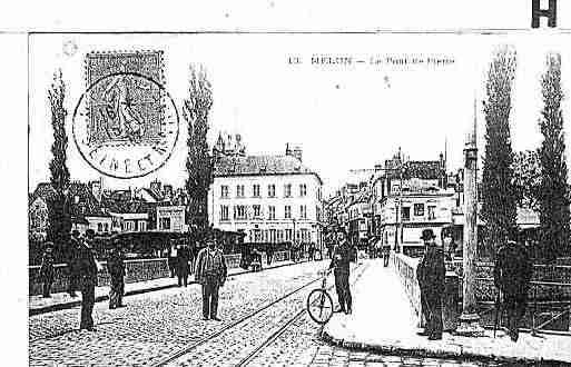 Ville de MELUN Carte postale ancienne