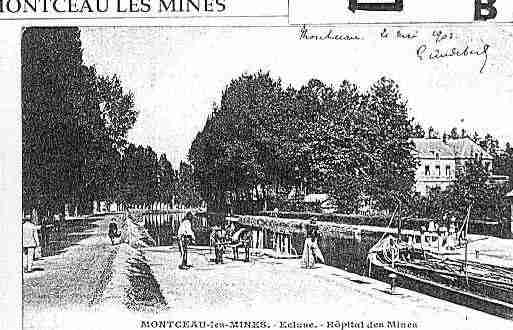 Ville de MONTCEAULESMINES Carte postale ancienne