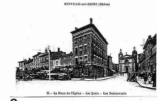 Ville de NEUVILLESURSAONE Carte postale ancienne