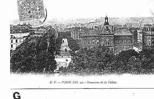 Ville de PARIS19 Carte postale ancienne