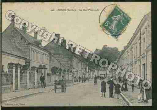 Ville de PONCESURLELOIR Carte postale ancienne