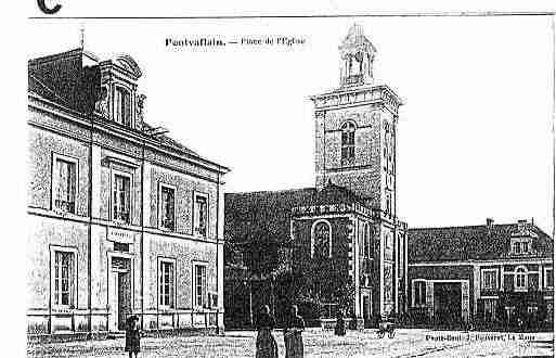 Ville de PONTVALLAIN Carte postale ancienne