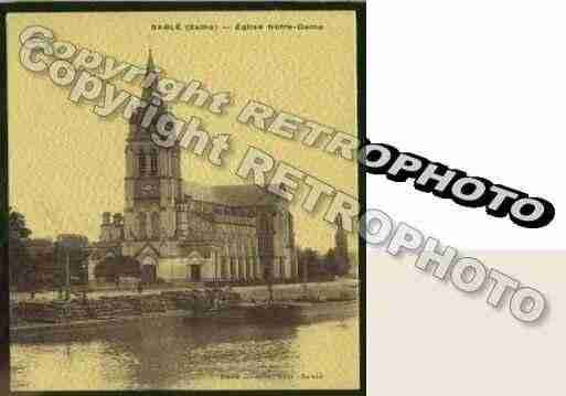 Ville de SABLESURSARTHE Carte postale ancienne