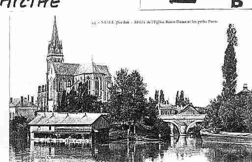 Ville de SABLESURSARTHE Carte postale ancienne