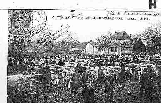 Ville de SAINTCHRISTOPHEENBRIONNAIS Carte postale ancienne