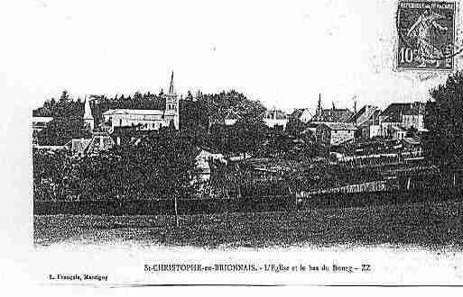 Ville de SAINTCHRISTOPHEENBRIONNAIS Carte postale ancienne