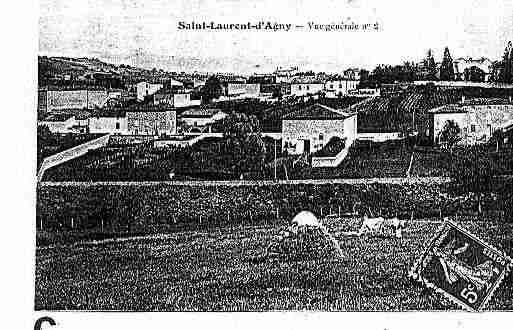 Ville de SAINTLAURENTD\'AGNY Carte postale ancienne