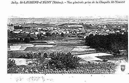 Ville de SAINTLAURENTD\'OINGT Carte postale ancienne