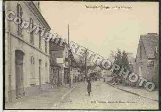 Ville de SAVIGNEL\'EVEQUE Carte postale ancienne