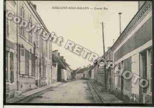 Ville de SOULIGNESOUSBALLON Carte postale ancienne