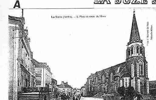 Ville de SUZESURSARTHE(LA) Carte postale ancienne