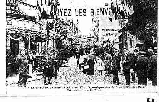 Ville de VILLEFRANCHESURSAONE Carte postale ancienne