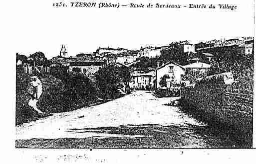 Ville de YZERON Carte postale ancienne