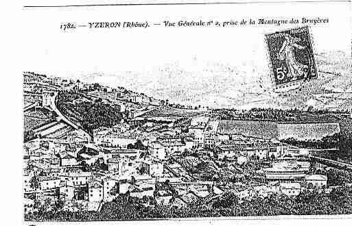 Ville de YZERON Carte postale ancienne