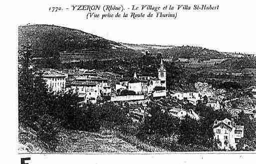 Ville de YZERON Carte postale ancienne