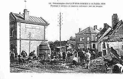 Ville de AILLYSURSOMME Carte postale ancienne