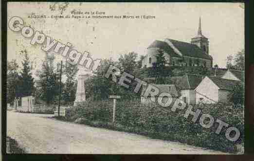 Ville de ASQUINS Carte postale ancienne