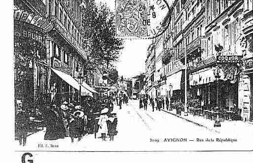 Ville de AVIGNON Carte postale ancienne