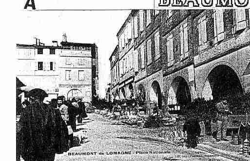 Ville de BEAUMONTDELOMAGNE Carte postale ancienne