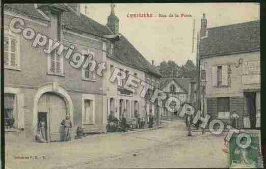 Ville de CERISIERS Carte postale ancienne