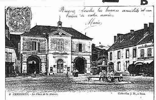 Ville de CERISIERS Carte postale ancienne