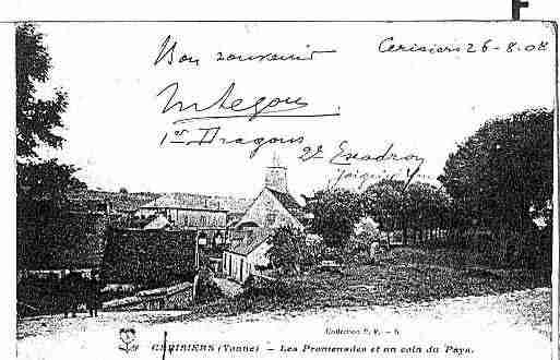 Ville de CERISIERS Carte postale ancienne