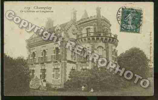 Ville de CHAMPLAY Carte postale ancienne