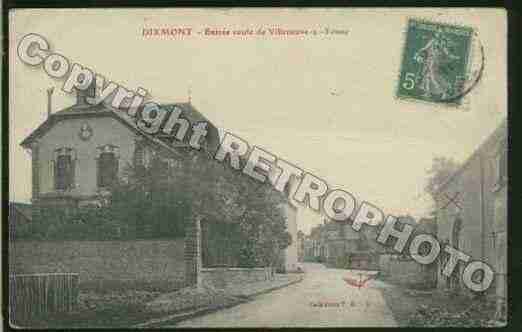 Ville de DIXMONT Carte postale ancienne