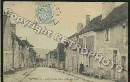 Ville de EPINEUIL Carte postale ancienne