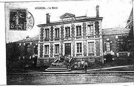 Ville de EPINEUIL Carte postale ancienne