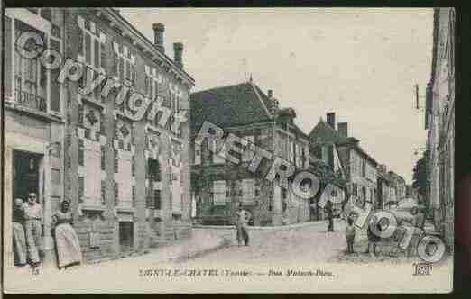 Ville de LIGNYLECHATEL Carte postale ancienne