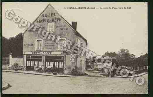 Ville de LIGNYLECHATEL Carte postale ancienne