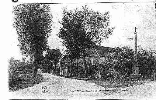 Ville de LIGNYLECHATEL Carte postale ancienne