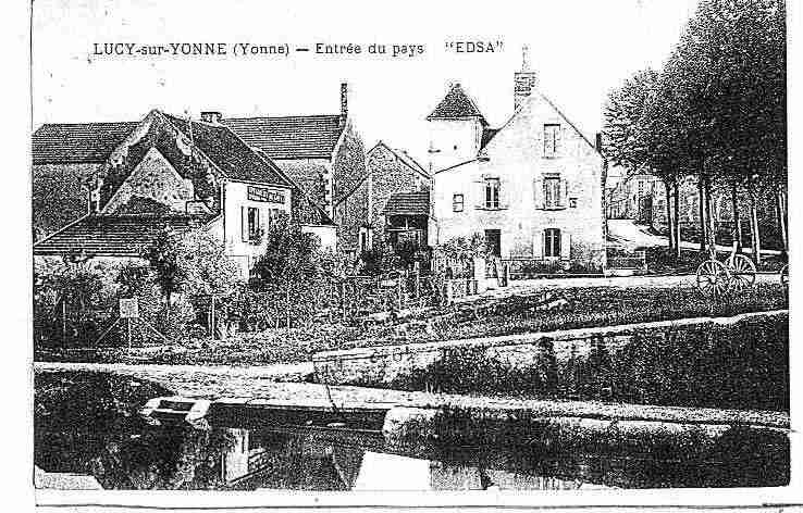 Ville de LUCYSURYONNE Carte postale ancienne