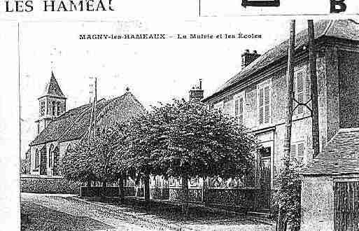 Ville de MAGNYLESHAMEAUX Carte postale ancienne