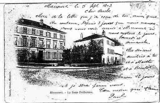 Ville de MIRECOURT Carte postale ancienne